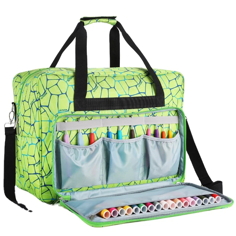 Customized Portable Zipper Closure Shoulder Strap Organizing Bag Sewing Machine Convenient Storage Bag