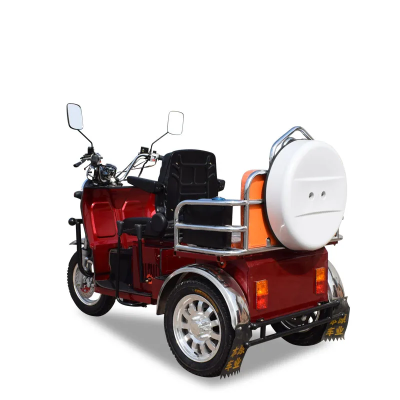 3 seats passenger motorized tricycle zongshen engine 125cc tricycle motorcycle  for elderly