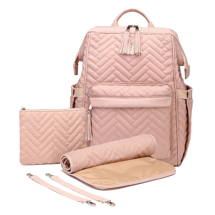 oybp-4902 Waterproof Nylon 3 In 1 Mommy Diaper Backpack Bag Baby Carrier Nappy Mommy Maternity Bag