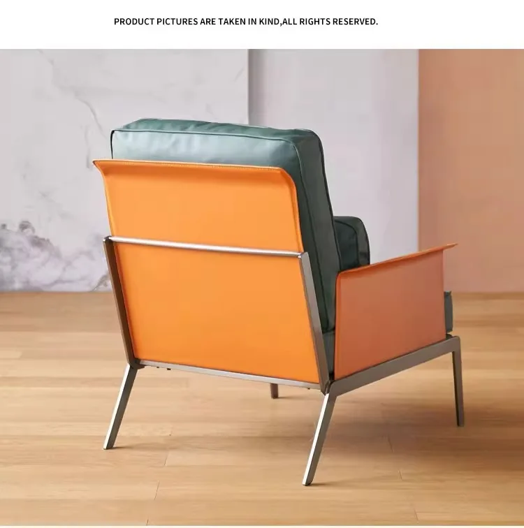 wabi-sabi Italian Creative Modern Living Room Furniture Lounge Chair Minimalist Light Luxury MicroFiber Leather Art Leisure Sofa