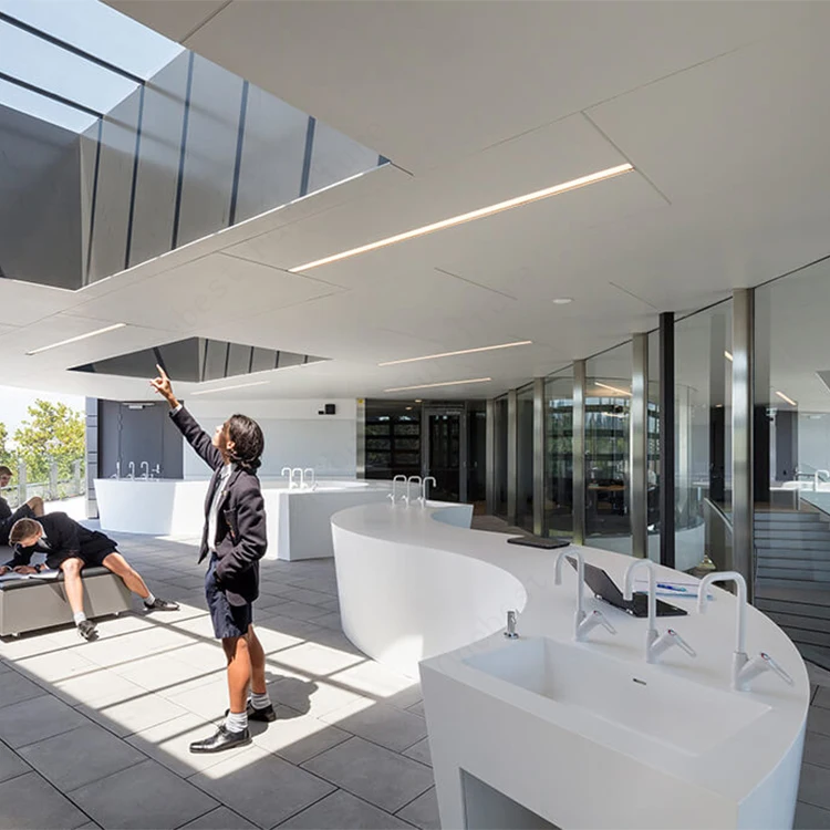 Natural Stone Corian Water Bar Counter Commercial Milk Tea Shop front Service Table with Led