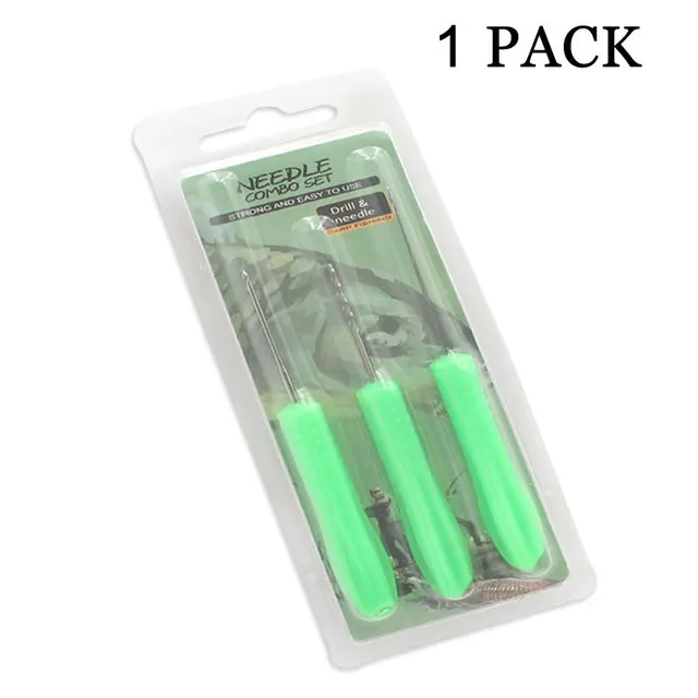 YOUME 3PCS/Pack Carp Fishing Needle Set Tools Baiting Needle Set Hook Bait Drill Carp Fishing Tools Accessories
