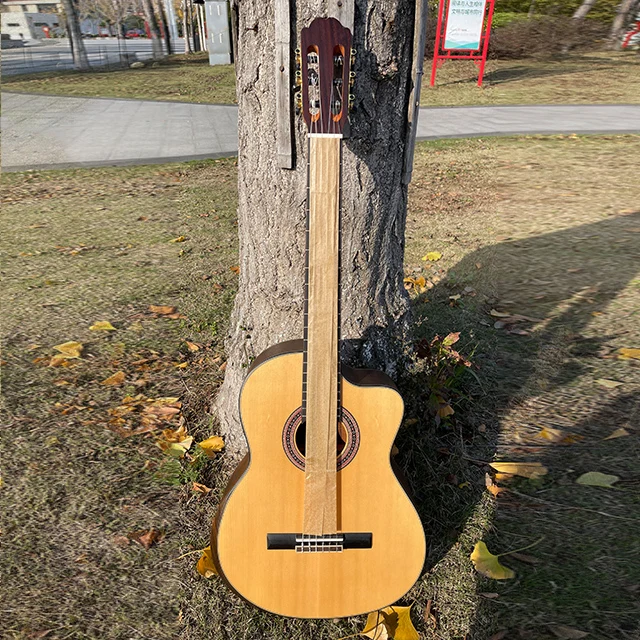 Wholesale custom stringed instruments parts 6 String Basswood guitar acoustic Classic Guitar Acoustic Guitar