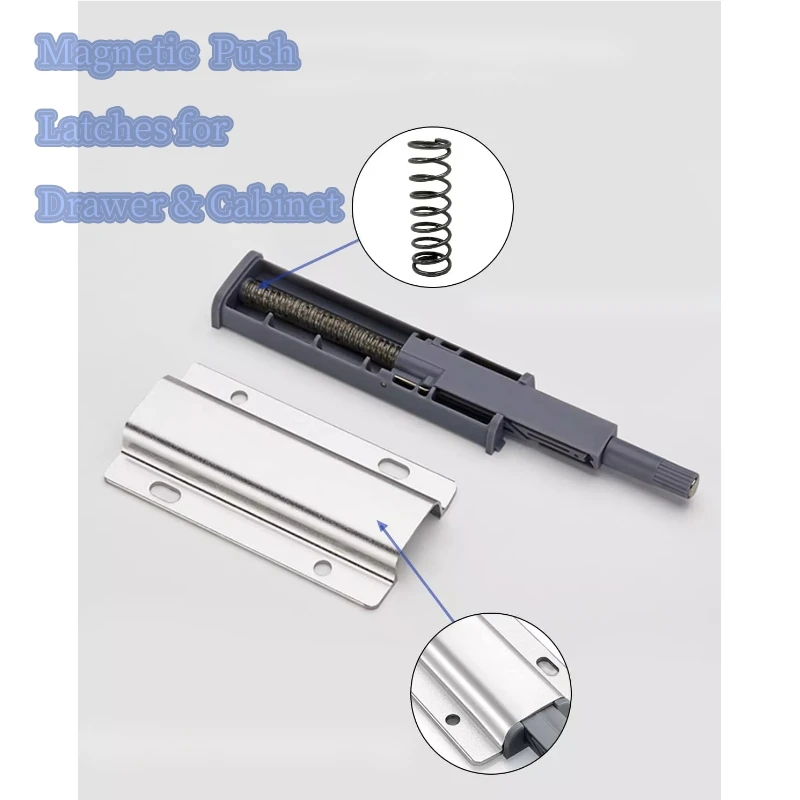 Indoor Drawer Closet Latch Bouncer Self Elastic Closing Cupboard Door Openers Magnetic Latches