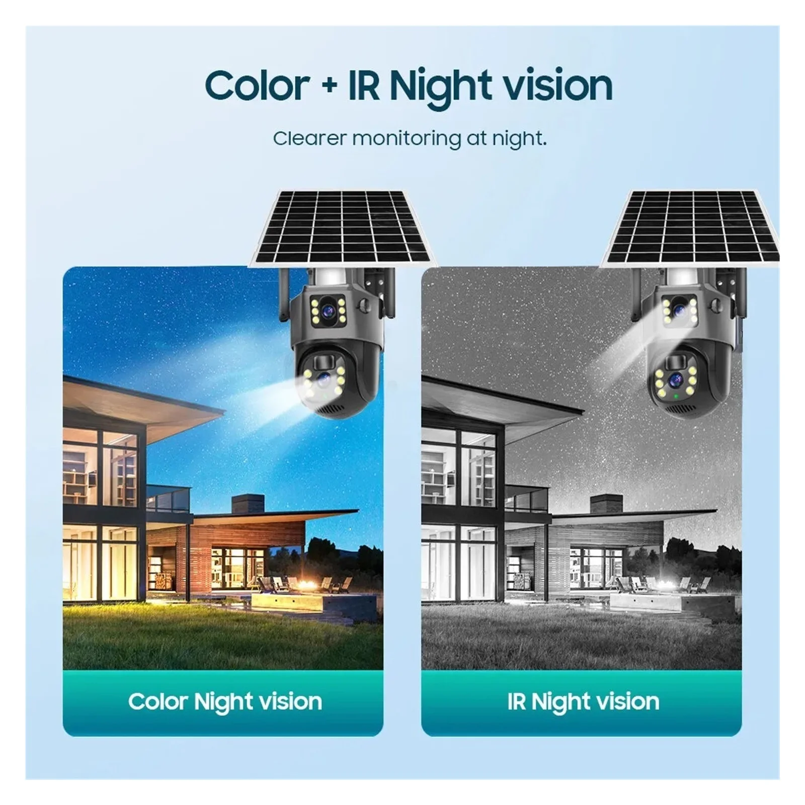 Senhuo V380 4K двойной объектив Wi-Fi солнечный CCTV 10x зум наружная Безопасность IP-защита 360 камеры 