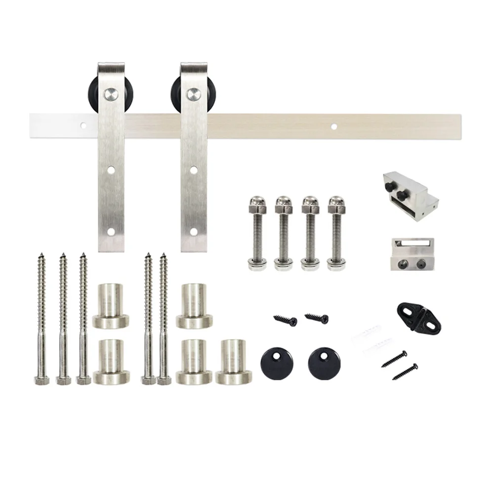 Slide Rail Stainless Steel Sliding Door Hardware Track Kit For Glass Shower Or Wood Door Barn Door Hardware