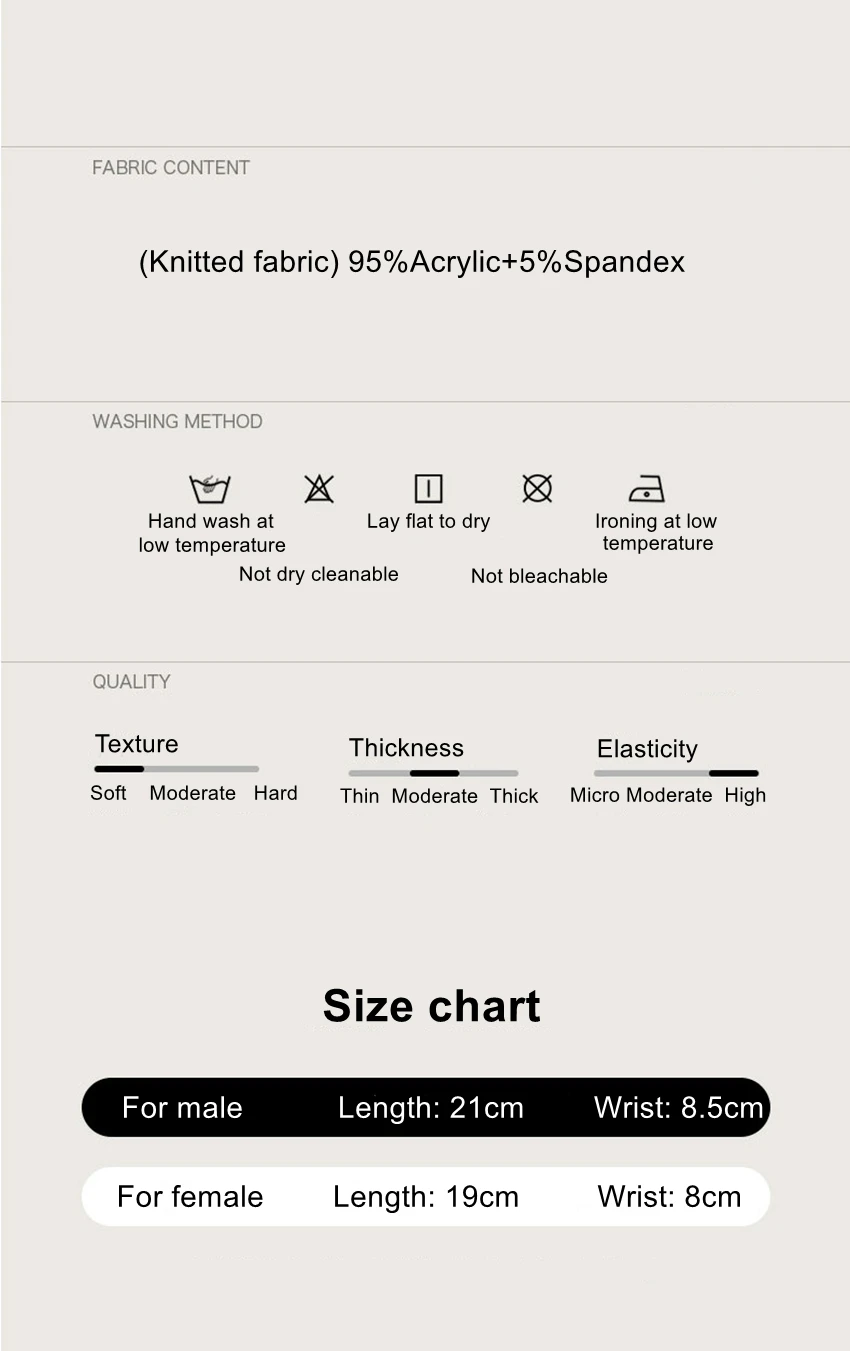 Men Women Winter Warm Gloves Touch Screen Gloves Knitted Soft Elastic Thick Gloves