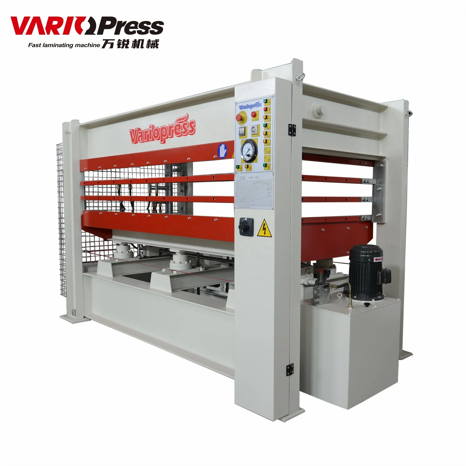 100ton solid drilled steel plate hot press  wood laminate machine