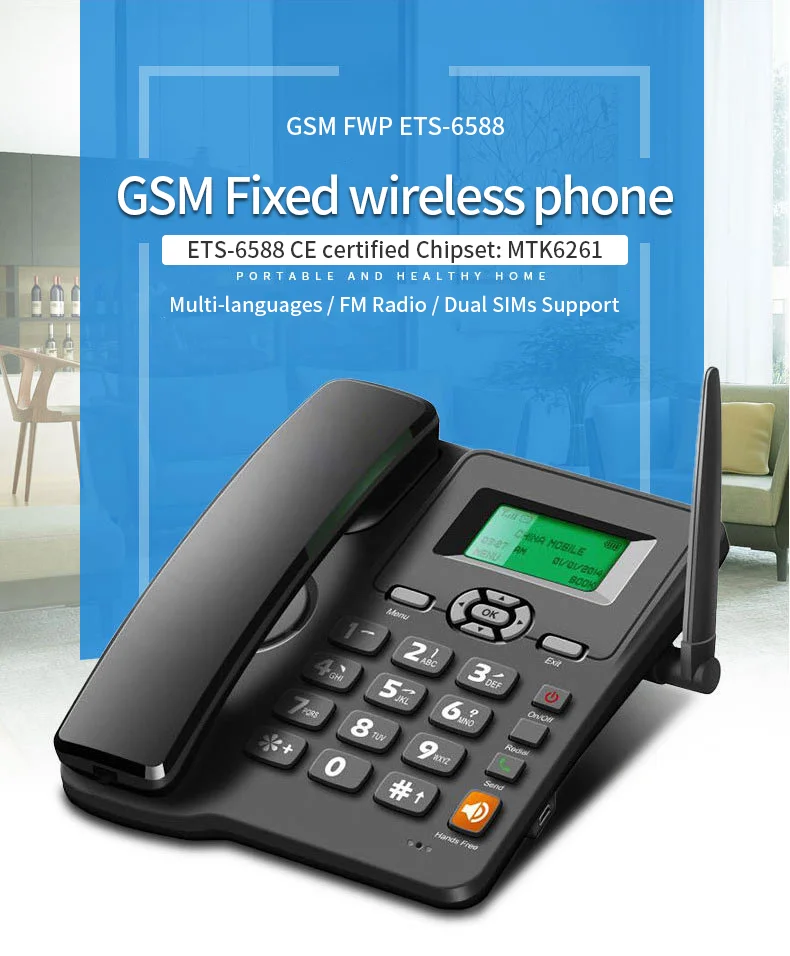 dual sim gsm fixed wireless telephone analog cordless phone gsm fwp