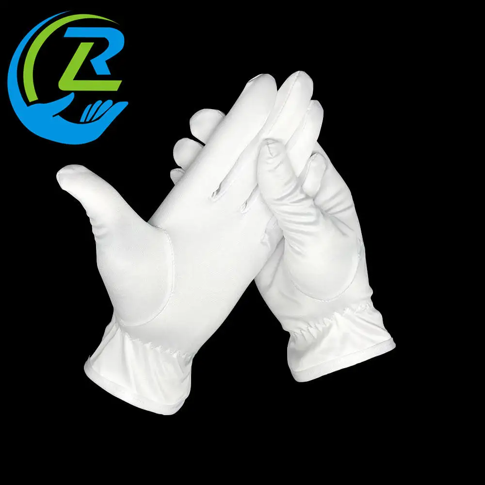 White Jewelry Microfiber Watches Use Polishing Coin Silver Inspection Art Camera Books Elastic Gloves