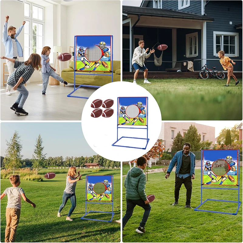 Football Passing Targets Party Game Indoor Outdoor Backyard Throwing Sport Toy Boys Girls Kids Football Toss Target Games