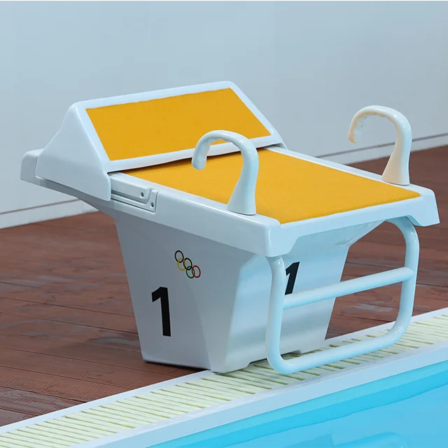 2024 Latest Release Non-Slip Fiberglass Starting Block Portable Rectangle Pool & Accessories with Custom Logo Cover & Base
