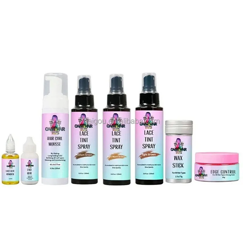 Custom Own Logo 100 mL Lace Melting Hair Glue Spray For Fasten Protect Lace Edge and Clear Sweat proof Lace Adhesive Glue