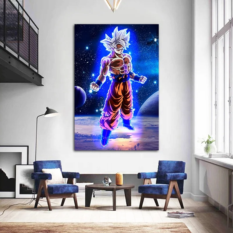 Оптовая продажа по индивидуальному заказу красочное освещение драконий жемчуг анимация мультфильм настенное украшение роспись светодиодная настенная лампа