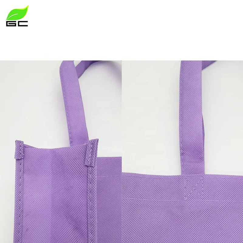 Luxury Custom Logo Sewing Non-woven Bag  With Handle Colorful Pink Green Waterproof Tote Bag Packing Shopping