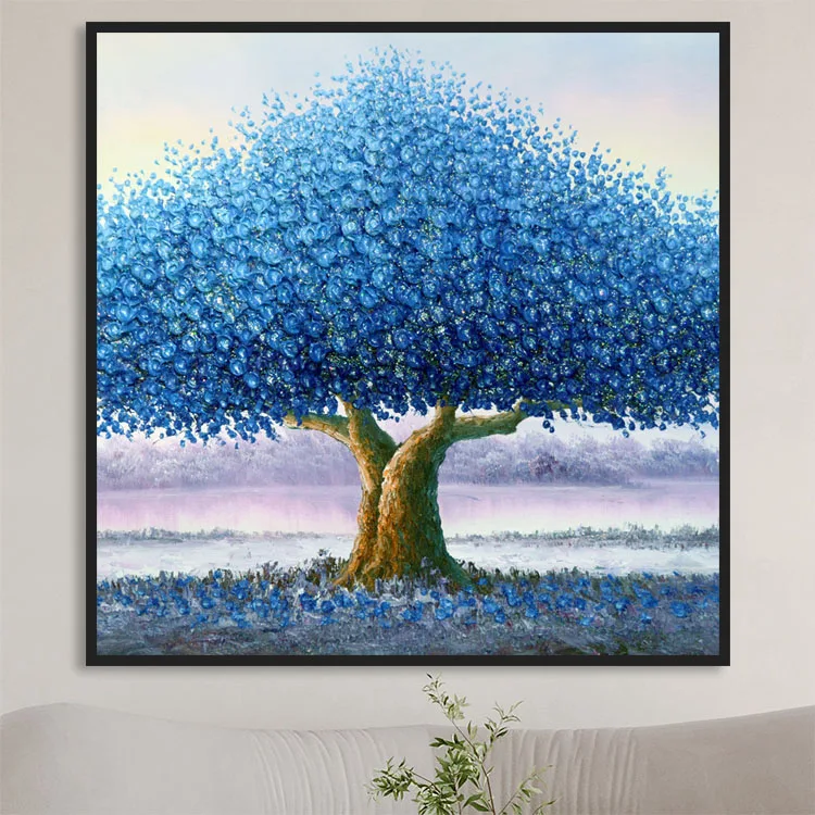 Modern Wall Art Decoration 3d Textured Abstract Flower Wall Pictures Large Oil Painting For Living Room