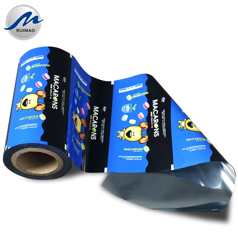 Custom Print Food Grade 250um Lamination 8 Micron Heat Seal Sealing Aluminium OPP PE PET Laminated  Plastic Film Roll For Bags