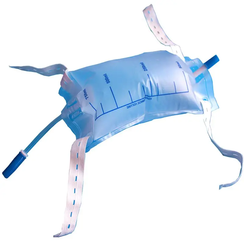 Adult medical urine collection leg bag, 500ml convenient urine bag with belt