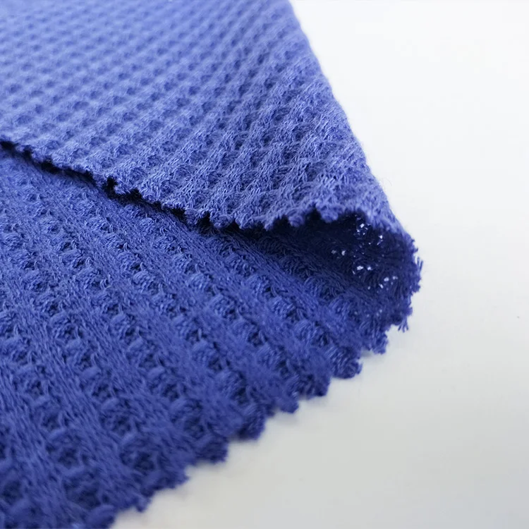 High quality clothing polyester cotton spandex tecido waffle knit fabric for garment
