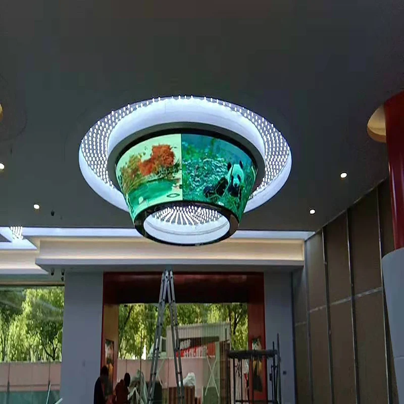 China new design advertising hd full sexy videos flexible led screen