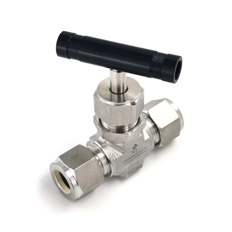 China Supplier hydraulic PTFE Ferrule Stainless Steel High Pressure Needle Valve Parts 2 way needle valve
