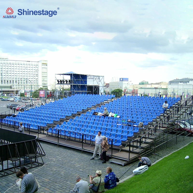 Wholesale indoor stadium retractable bleachers tribune telescopic bleachers grandstand for Basketball court Theater