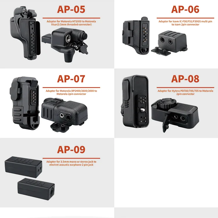 Иди и болтай Walkie Talkie “иди аудио адаптер для Sepura STP8000 до Hi-розовое 6 штифтов