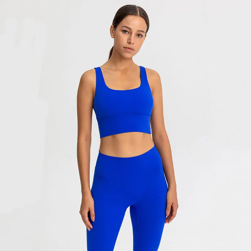Fitness Active Wear Gym Water Mill Nude Peach Butt High Waist Tight Sports Yoga 2 Piece Sets Women