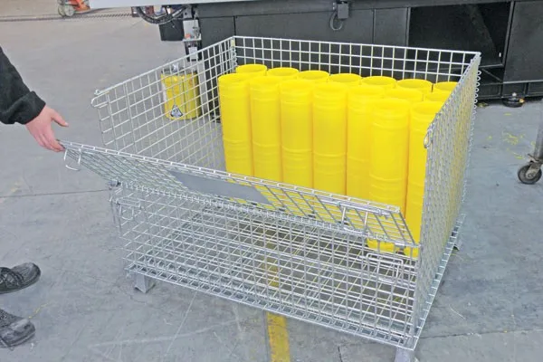 Hot sale warehouse storage collapsible steel galvanized wire mesh baskets