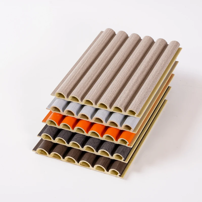 Wholesale Waterproof 3D Wooden Grain PVC WPC Fluted Indoor Wall Panel