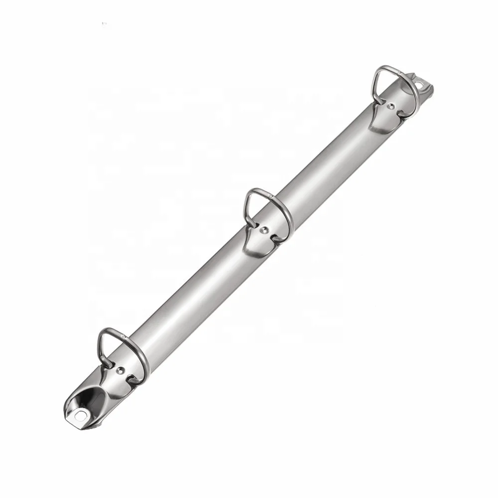 Factory price 280mm 3 rings nickel plating paper clip metal 3 hole A5 ring binder clips for file folder