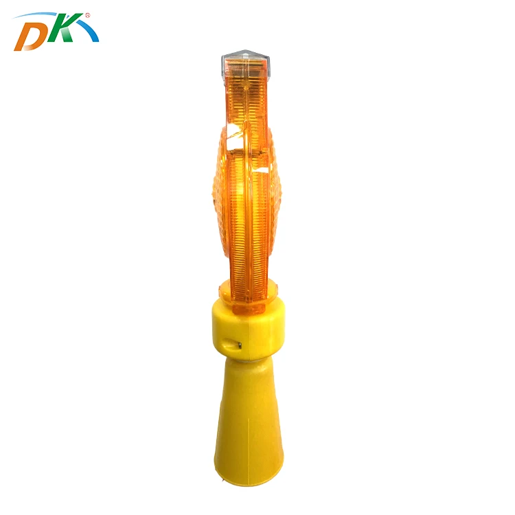 DK Strobe Warning Traffic Cone Shaped Solar Powered Led Light Traffic Roadway Safety 2pcs High Brightness LED 5.5V/0.5W CE ROHS