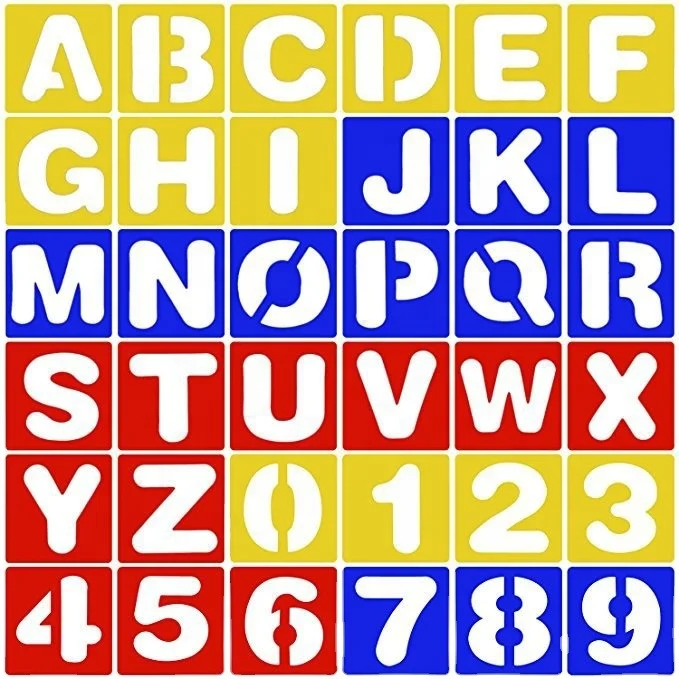 Colored Kids Gift Template Home Decor and DIY Stencil Letters Painting Stencil