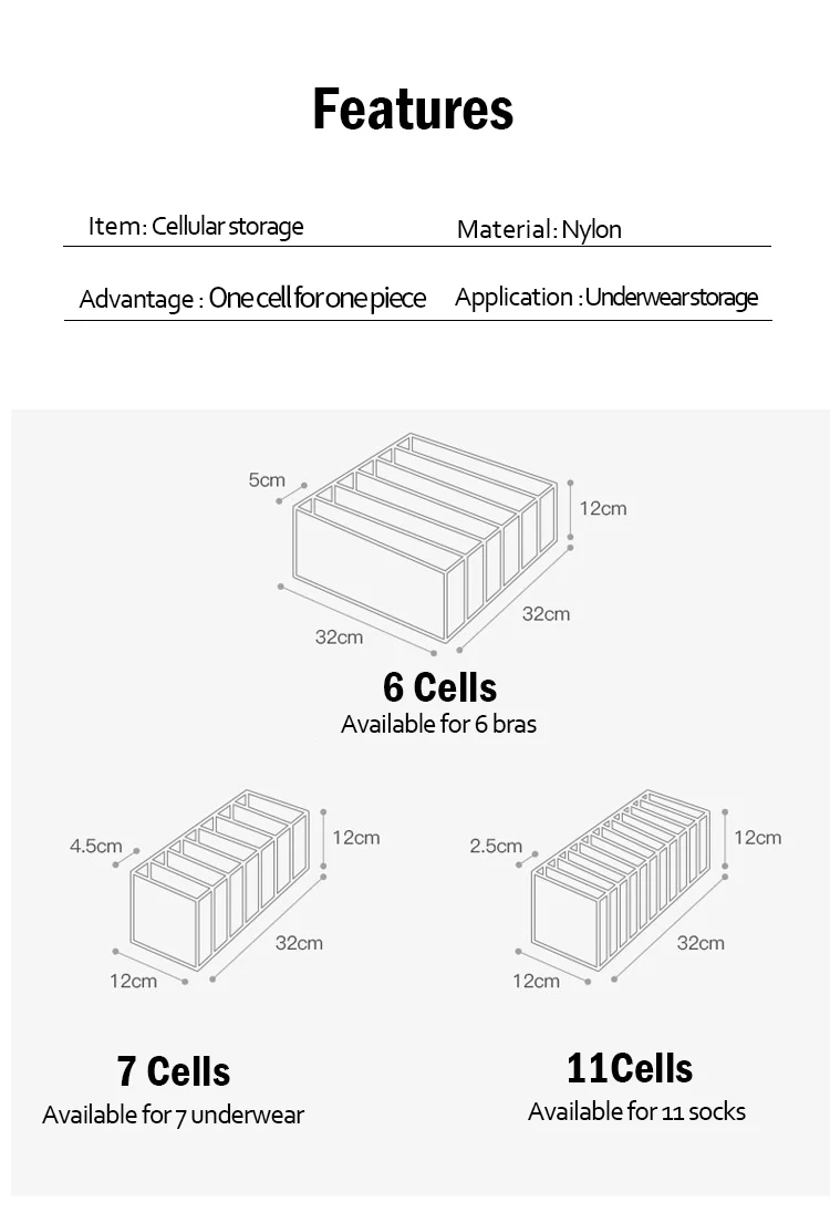 Новое поступление, сумка для хранения нижнего белья, органайзер, ящик-органайзер, разделитель