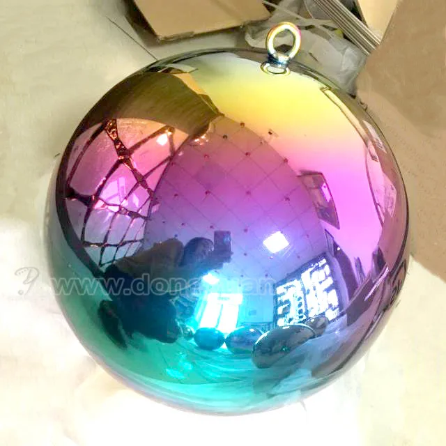 Яркий шар из нержавеющей стали радужного цвета для вечеринки, мероприятия, реквизит