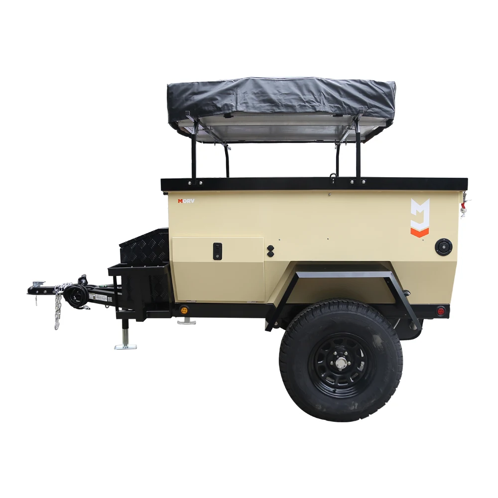 Updated Manley ORV Trailer Tent Trailer with Rooftop Tent (Cross-border)