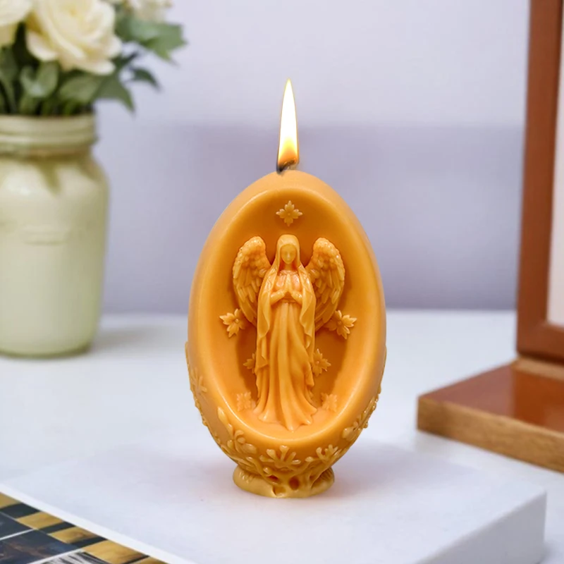 Dumo Candle Mold For Candle Making Silicone 3D Easter Candle Mold Resin DIY Figure Fragrance Mould for Handmade Elliptic Shape