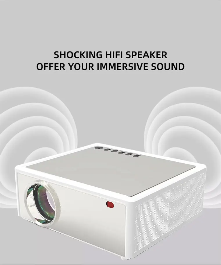 2023 Trend Projector 850ANSI Android Home Theater Cinema LCD+LED Presentation Equipment 5G WIFI 1080P 4K High Definition Beamer