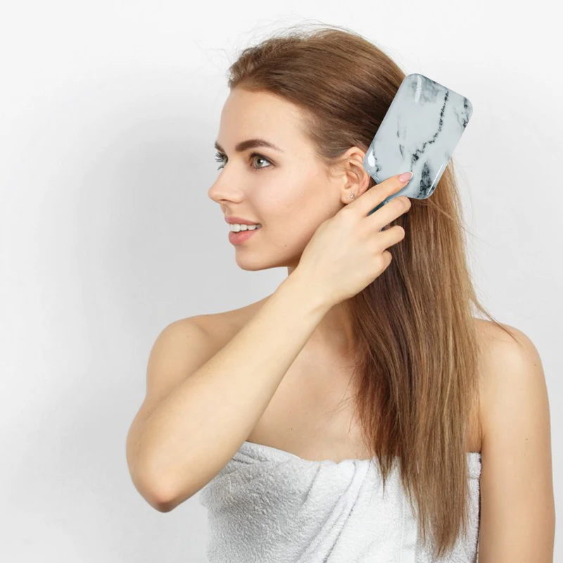 Wholesale marble air bag acetate pig hair massage comb acetate bristle brush comb