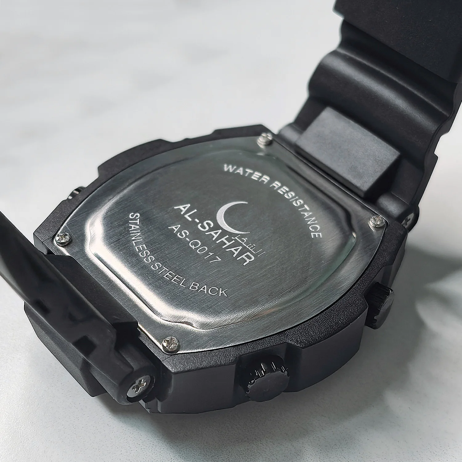 AL-Sahar AS-Q017 New Athan Pray Watch Digital Sport Men Watch Auto Qibla Compass Direction Islamic Prayer Time Alarming Watch