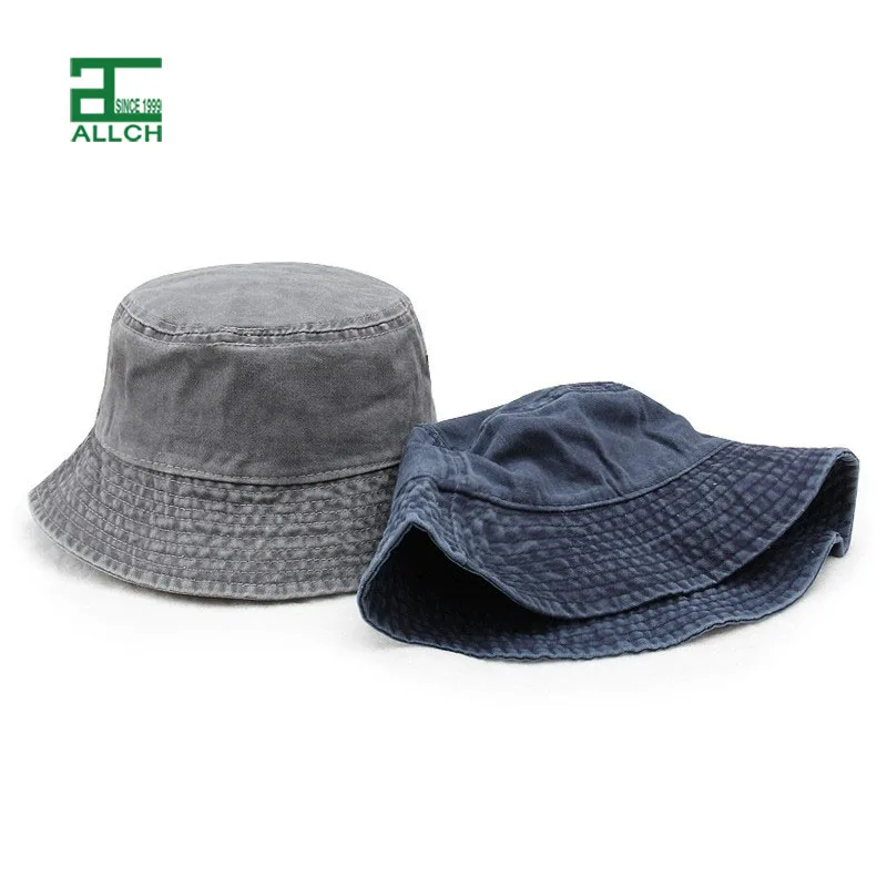 ALLCH Wholesale Washed Bucket Hats Fisherman Custom Design Logo Bucket Hat For Woman And Mens