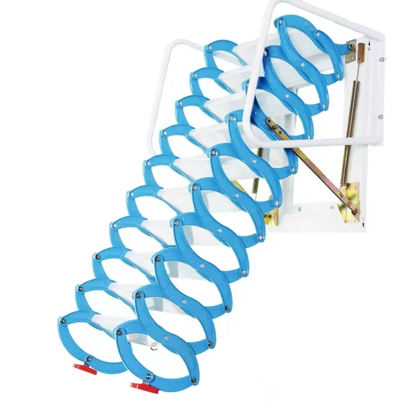 Manufacturer Low Price Steel Wall Mounted Modern Folding Retractable Loft Ladder