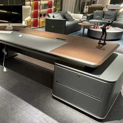 L-Shaped Desk with Mobile lateral File Cabinet Large Office Desk with Storage Drawers Business Furniture Desk Workstation