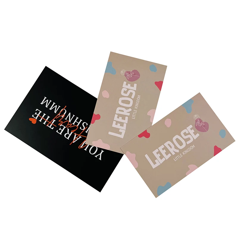 Custom Design Thank You Greeting Cards Postcard Paper Card Gift Full Color  Printing Pattern Cards For Store