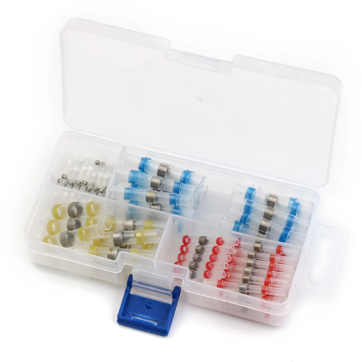 100pcs Solder Seal Wire Connectors,Waterproof Heat Shrink Butt Connectors Insulated Electrical Wire Terminals Butt Splice