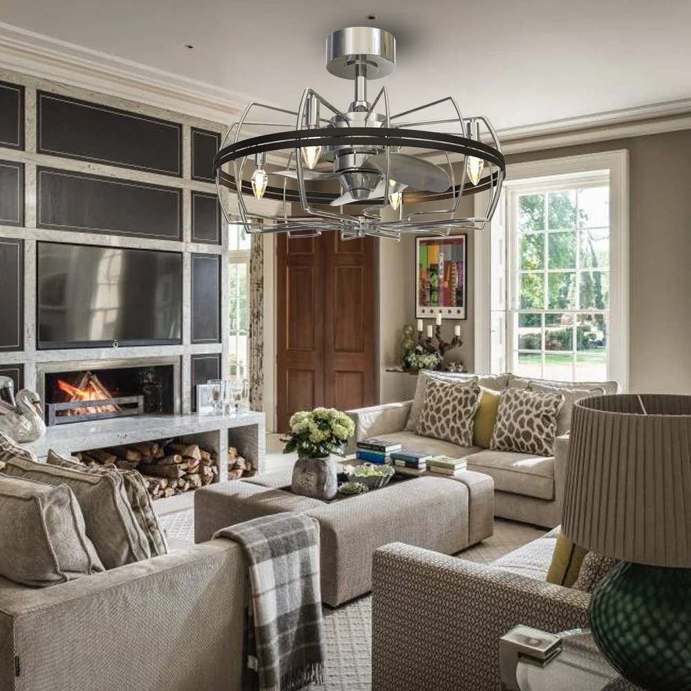 Unique Design Ceiling Fan 23 Inch Modern Ventilation 220v Ceiling Fans With Light For Bedroom Very Quie