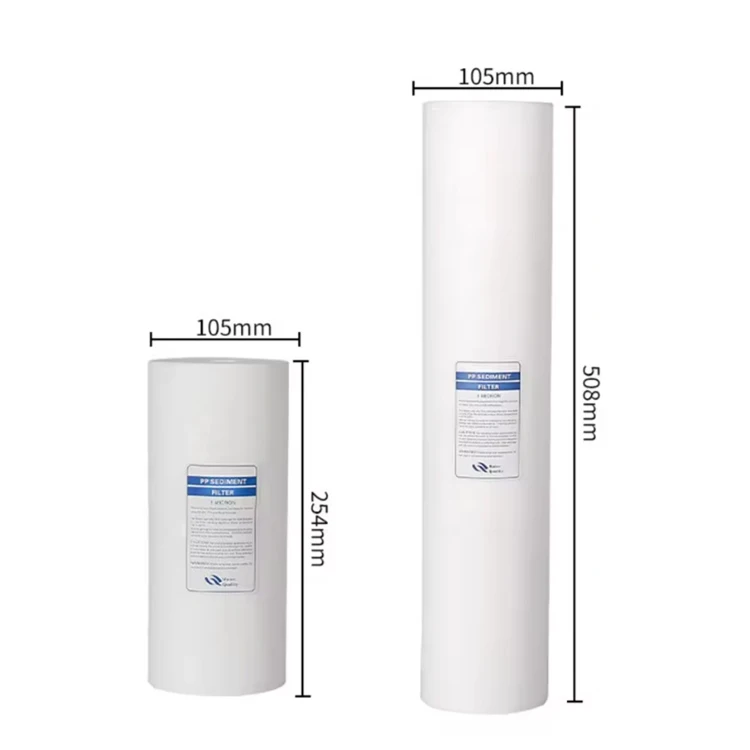 Industrial Water Treatment PP Spun Sediment Water Filter Cartridge 20 inch For Pre-filtration