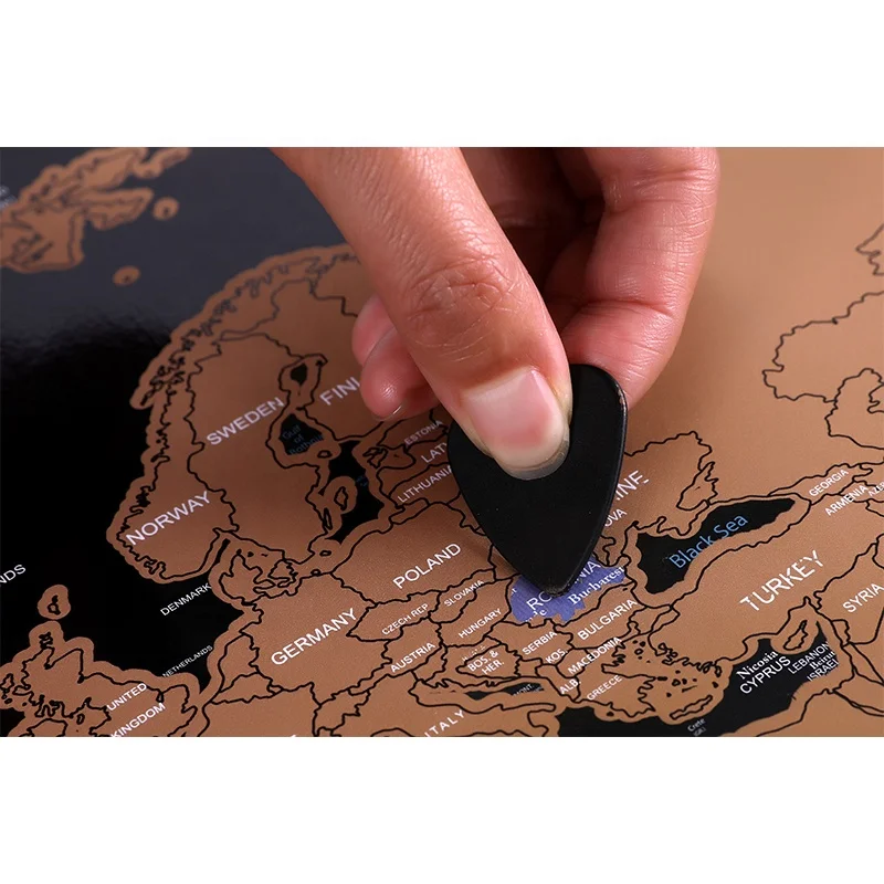 
Factory Customizable Gift Watercolor Scratch Off Map With Flags And States 