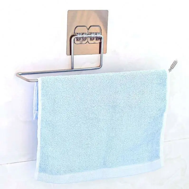 Roll Bathroom Toilet Paper Storage Towel Rack Hanging Rag Holder Self Adhesive Kitchen Hook