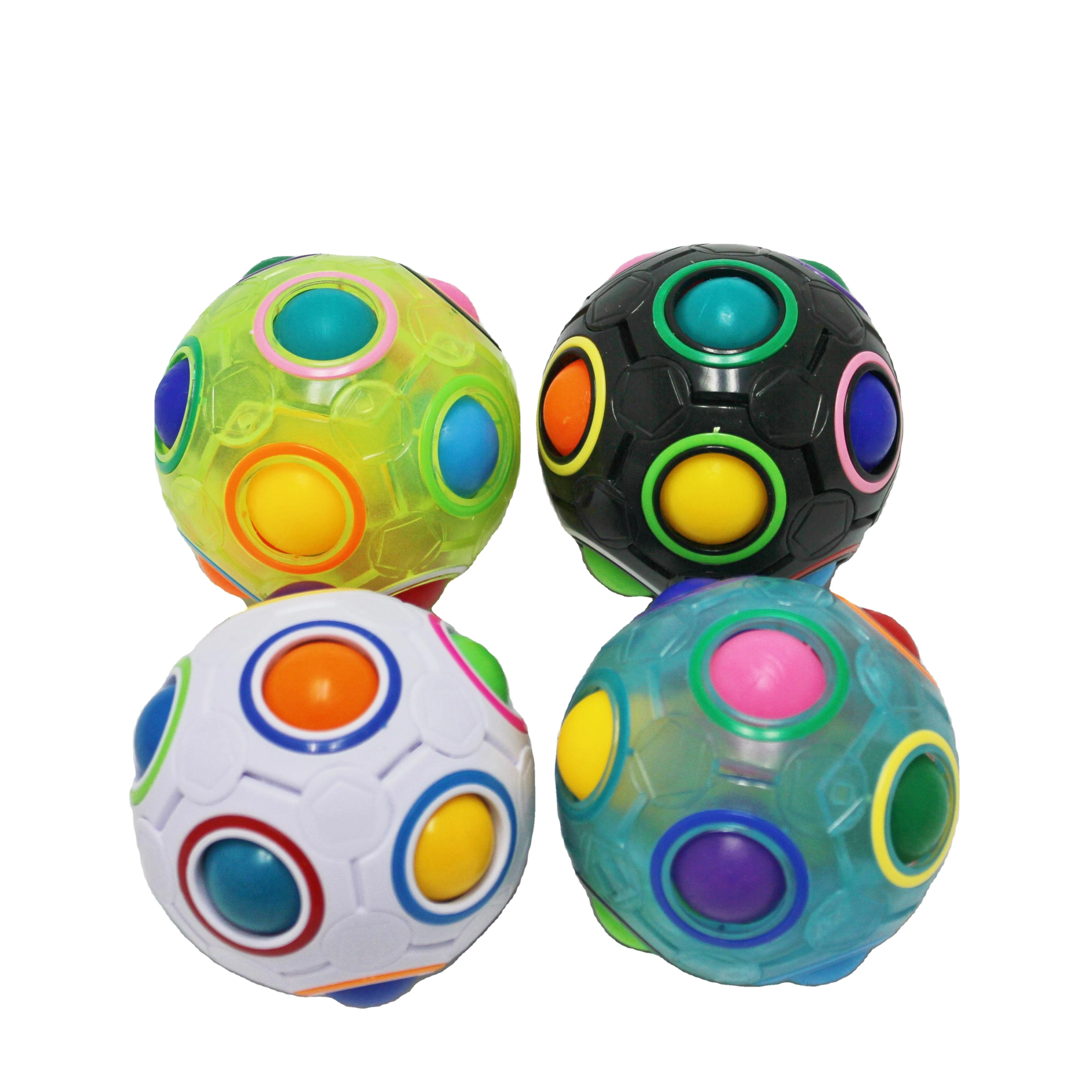Puzzle Ball Cube Stress Fidget Toys For Kids Educational Learning Toys Rainbow Magic Ball 12 Holes